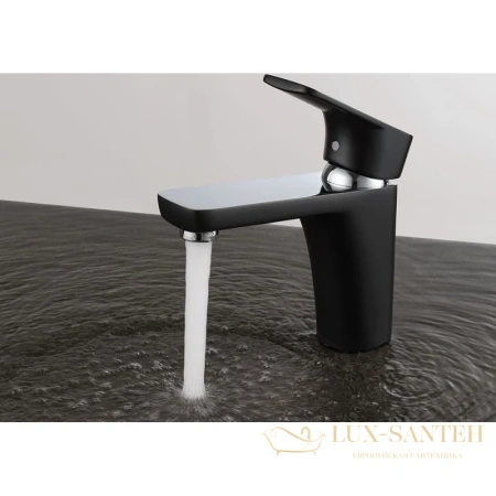 смеситель для раковины d&k berlin.technische da1432115, хром/черный матовый