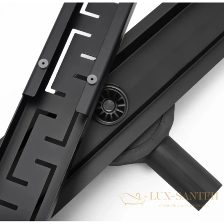 душевой канал rea greek pro rea-g8024 700 мм, черный матовый