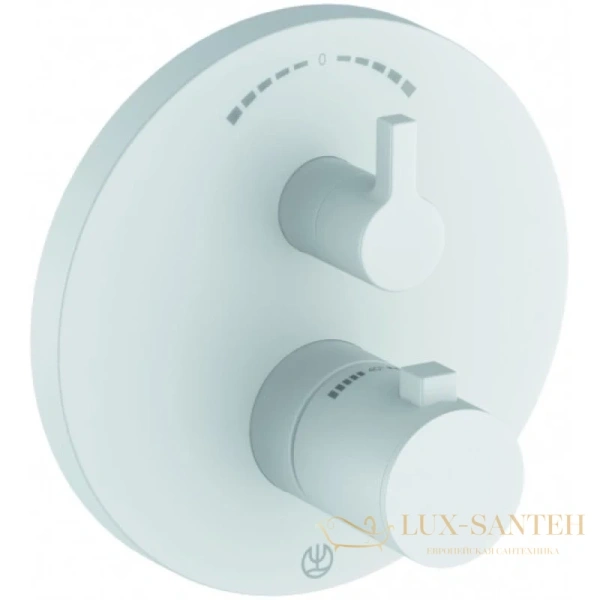 термостат kludi nova fonte puristic 208305315 для ванны - внешняя часть, белый матовый