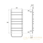 полотенцесушитель 500x800 электрический point венера pn07158e п7 левый/правый, хром