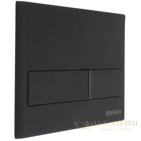 кнопка berges line 040015 для инсталляции novum l5, черный soft touch