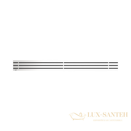 alcaplast gap решетка для водоотводящего желобов (apz6, apz16) призматическая, нержавеющая сталь-мат gap-300m, 300 мм