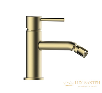 смеситель для биде bossini teo z00702.043, c донным клапаном, золото сатинированное