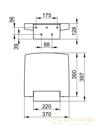 складное сиденье keuco plan, 14983170037, алюминий/темно-серый