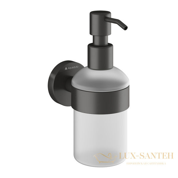 дозатор для жидкого мыла подвесной aqueduto ponto pon0445, оружейная сталь