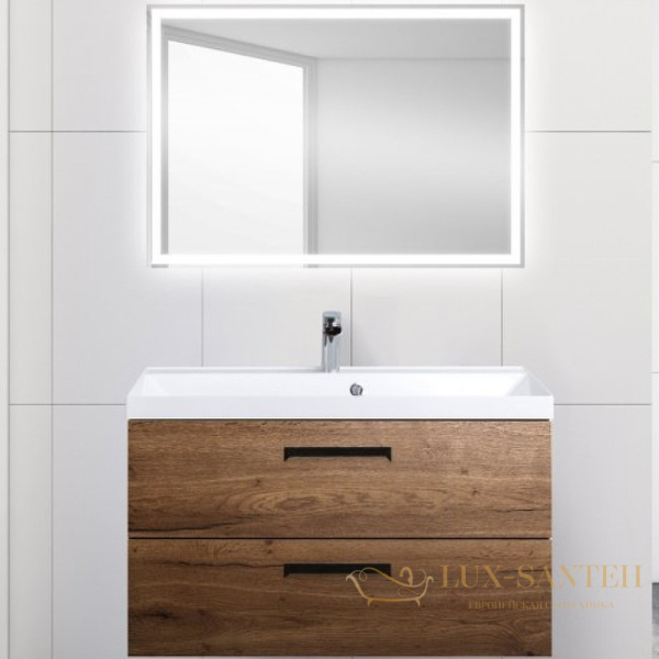 тумба под раковину belbagno aurora aurora-900-2c-so-rt 90 см подвесная, rovere tabacco