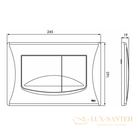 смывная клавиша oli river dual 638501 механическая, белый