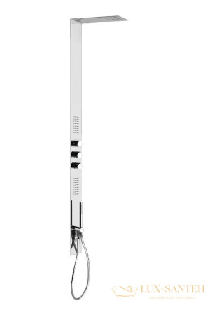 душевая система gessi tremillimetri tondo 39821.238, mirror steel