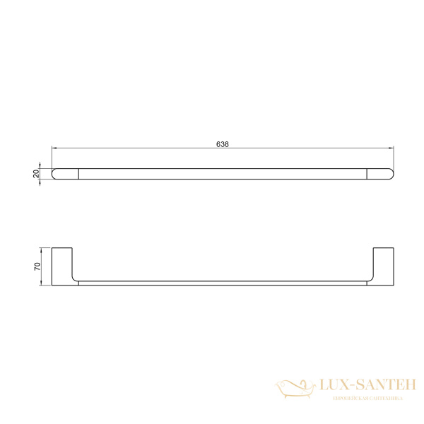 полотенцедержатель timo luiro 18453/18, черное золото
