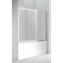 шторка для ванны cezares eco-vf-2 eco-o-vf-2-150/145-c-cr 150 см, стекло прозрачное
