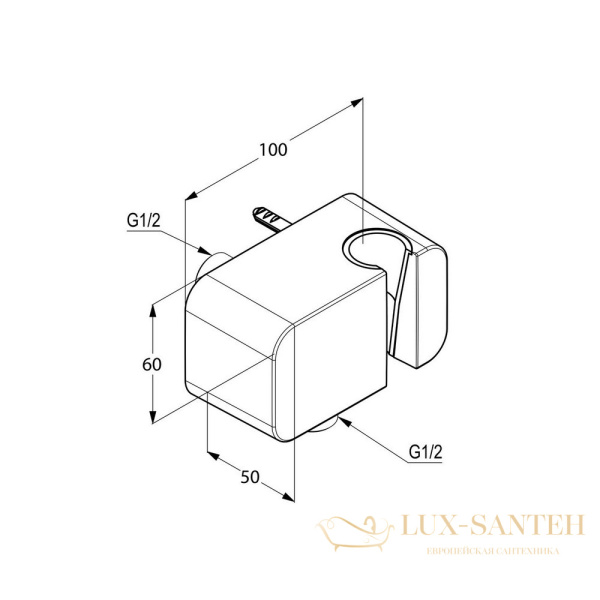 душевая система kludi pure style 406300575, хром