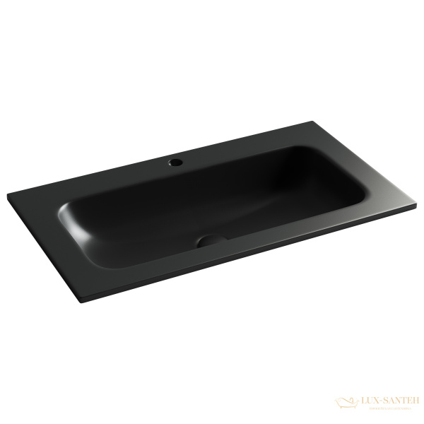 раковина встраиваемая сверху ceramica nova grace cn7012mb, с отверстием под смеситель, 810*457*137мм, черный матовый