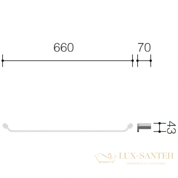 полотенцедержатель schein watteau 12811 66 см, хром