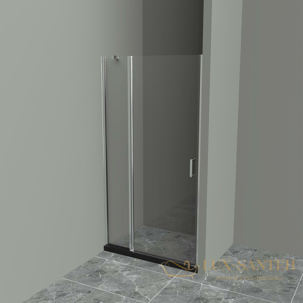 душевая дверь belbagno uno uno-b-12-30+70-c-cr 100 см профиль хром, стекло прозрачное