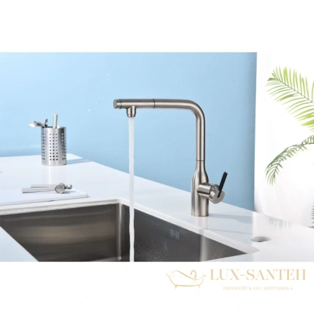 смеситель paulmark viper vi213105-ni для кухни с подключением к фильтру, никель