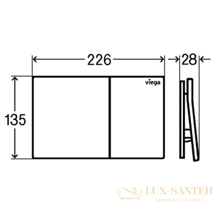 панель смыва viega prevista visign for more 200 773601, медь матовая