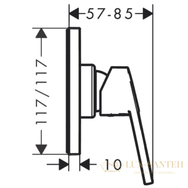 смеситель для душа hansgrohe logis loop 71612000, хром