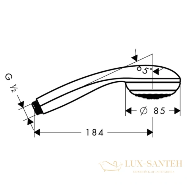 лейка для душа hansgrohe crometta 85 1jet 28585000 хром
