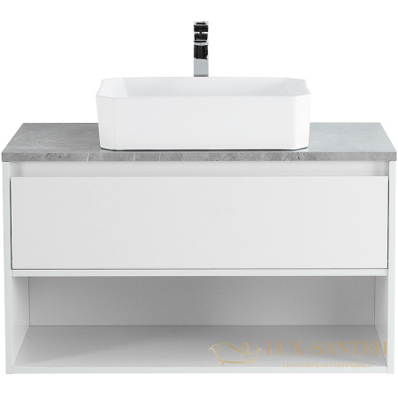 тумба под раковину belbagno kraft kraft-900-1c-so-bo 90 см подвесная, bianco opaco