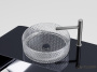 умывальник чаша накладная круглая прозрачная, ceramica nova cristal 360*360*112мм cn6062
