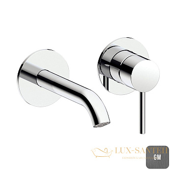 смеситель для раковины встраиваемый almar mixers e210054.gm, внешняя часть, оружейная сталь брашированная pvd