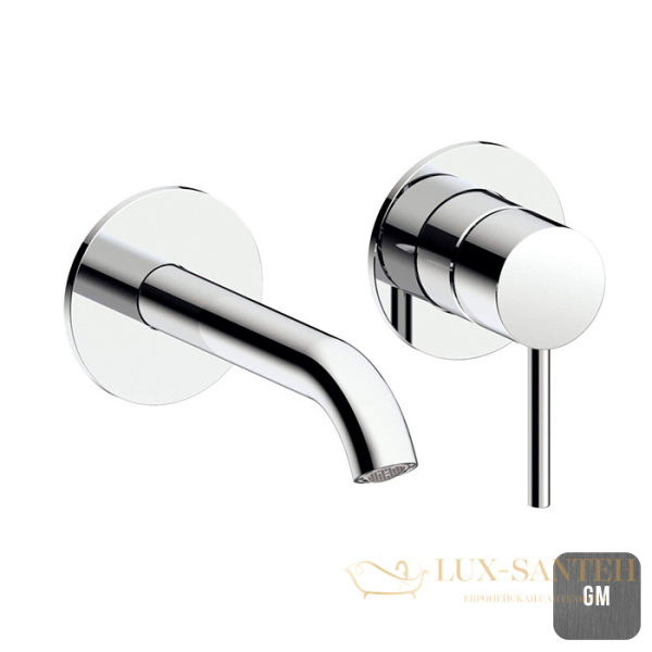 смеситель для раковины встраиваемый almar mixers e210054.gm, внешняя часть, оружейная сталь брашированная pvd