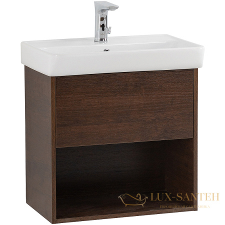 тумба под раковину belbagno neon neon-600-1c-so-rs 60 см подвесная, rovere scuro