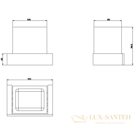 стакан подвесной белый gessi inverso accessories 20807.727, brass brushed pvd