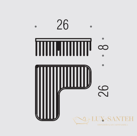 полка-решётка colombo design complementi b9611.nm угловая, черный матовый