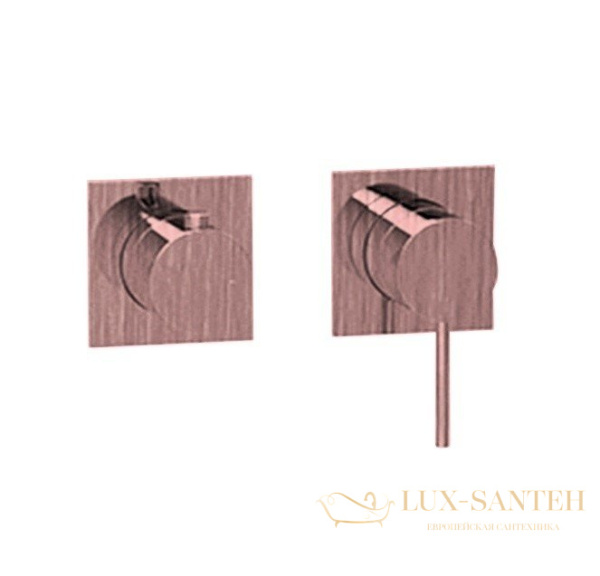 смеситель для душа встраиваемый almar modular e180191.co, внешняя часть, на 2-3 выхода, медь брашированная pvd