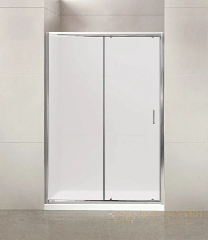душевая дверь belbagno uno-bf-1 uno-bf-1-160-m-cr 160 см, стекло матовое