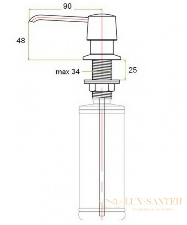дозатор для жидкого мыла zorg zr-20 white, белый