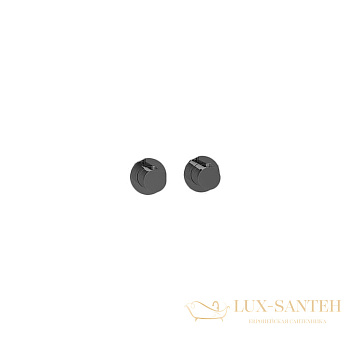 термостат для душа встраиваемый almar modular e180132.ab, на 2-3 выхода, внешняя часть, черный хром брашированный pvd