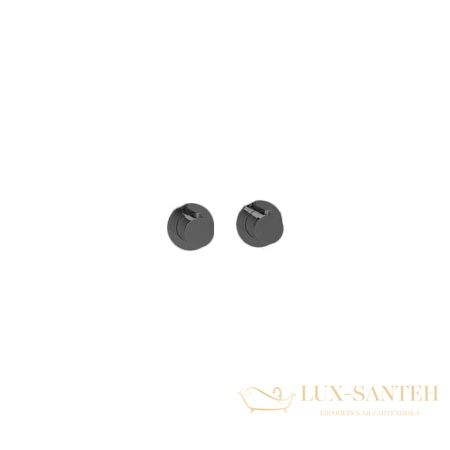 термостат для душа встраиваемый almar modular e180132.ab, на 2-3 выхода, внешняя часть, черный хром брашированный pvd