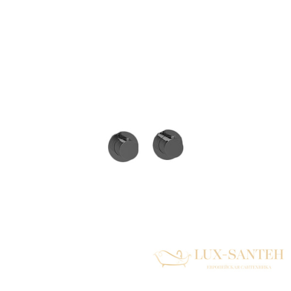 термостат для душа встраиваемый almar modular e180132.ab, на 2-3 выхода, внешняя часть, черный хром брашированный pvd