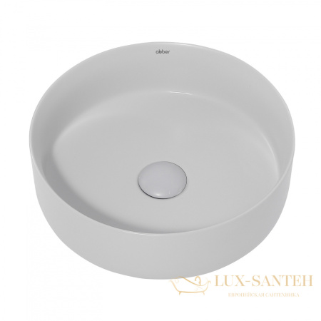 раковина накладная abber bequem ac2108mlg, 36х36 см, светло-серый матовый 