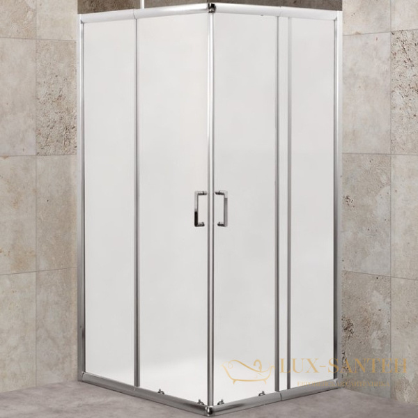 душевой уголок belbagno unique unique-a-2-85/100-m-cr 100х100 см профиль хром, стекло матовое