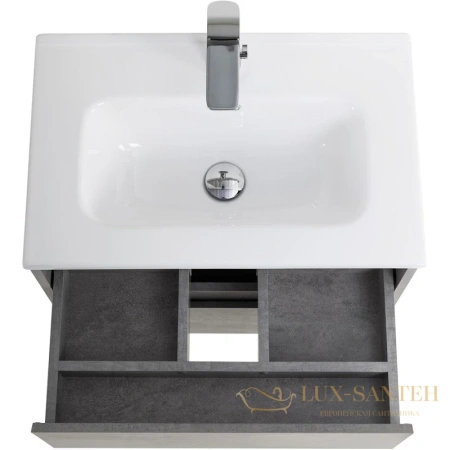 тумба belbagno kraft kraft 39-600/390-2c-so-cg 60 см, cemento grigio