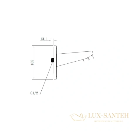 держатель верхнего душа aquame aqm8701cr, настенный, хром
