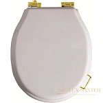 Сиденье Simas Lante LA007BI/ORO для унитаза с микролифтом, белый