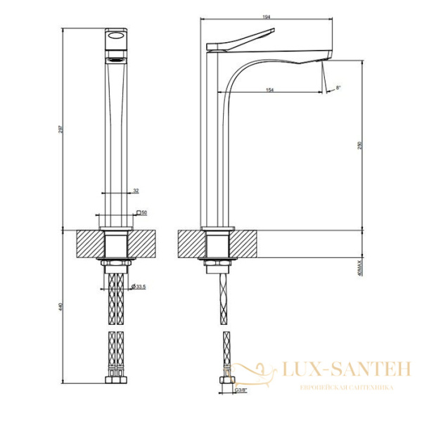 смеситель для раковины высокий gessi rilievo 59004.279, white cn
