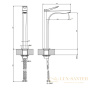 смеситель для раковины высокий gessi rilievo 59004.299, black xl