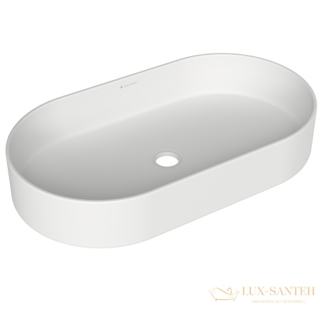 раковина накладная aqueduto espiral, esp0220, овальная 390*600, белый матовый