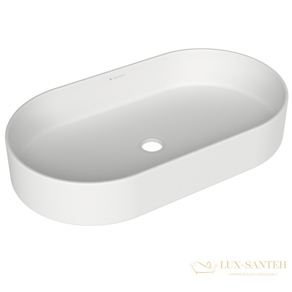 раковина накладная aqueduto espiral, esp0220, овальная 390*600, белый матовый