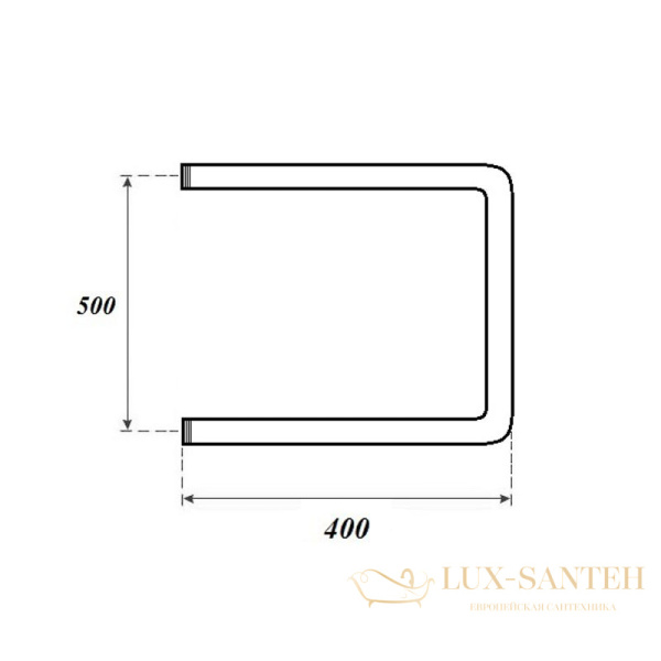 полотенцесушитель 500x400 водяной point pn35554 п-образный (1"), хром