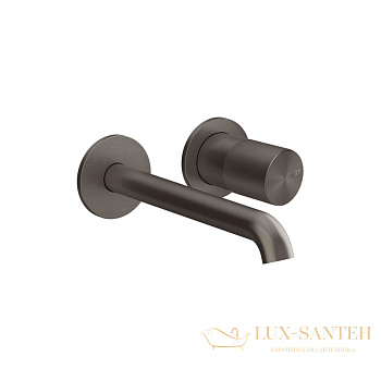 смеситель для раковины встраиваемый gessi habito unito 70088.707, black metal br. pvd