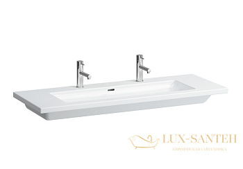 раковина laufen living 8.1643.6.000.107.1 подвесная 130 см, белый глянцевый