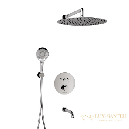 душевая система встраиваемая для ванны 400 мм wasserkraft dinkel a175817, хром