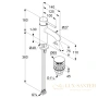 смеситель для раковины kludi bozz 382660576 с донным клапаном, хром