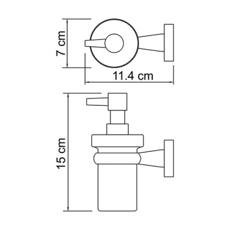 дозатор wasserkraft lippe k-6599 170 мл, хром